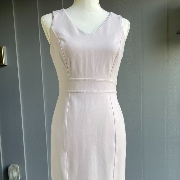 White House Black Market Dresses & Skirts - WHBM Light Pink Sleeveless V-Neck Body Perfecting Sheath Dress - Size 6P